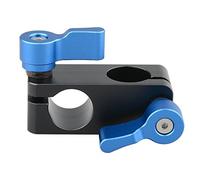 CAMVATE Angle droit Rod Clamp Tige 15 mm à 90 ° Rotation pour caméra vidéo DSLR Rig (Bleu)