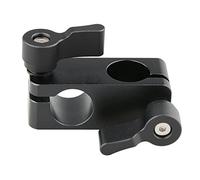 CAMVATE Angle droit Rod Clamp Tige 15 mm à 90 ° Rotation pour caméra vidéo DSLR Rig (Noir)