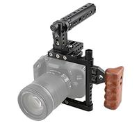 CAMVATE Cage pour caméra DSLR Poignée en Bois Grip pour 60D 70D 700D A7 GH4
