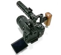 CAMVATE DSLR Camera Cage Poignée supérieure Poignée en Bois pour 600D 70D 80D