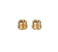 CAMVATE Lot de 2 adaptateurs à vis de microphone 5/8"-27 mâle vers 3/8"-16 femelle - Couleur dorée - Nickel Laiton - 2922