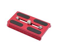 CAMVATE Plateau Rapide pour Appareil Photo avec Filetage 1/4" et 3/8" Compatible avec trépied Manfrotto 577/501/504/701 (Rouge)