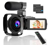 CamVeo Caméra Vidéo 2.7K, Caméscope avec 16X Zoom pPuissant et 36 Mega Pixels IR Night Vision Digital, Camera Recorder avec 3,0 Pouces LCD Écran Tactile