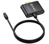 CAMWAY Adaptateur Audio HDMI vers HDMI+Optique pour Fire TV Stick, Extracteur Audio hdmi 4K avec Sortie SPDIF TOSLINK,5.1 Canaux Dolby DTS, Convertisseur pour Barre de Son,Fire TV Stick 4K Max/4K/Lite