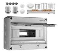 CAMWAY Boîtier Électrique Extérieur 12 Modules IP65 Étanche Coffret de Distribution pour Disjoncteurs et Modules Électriques Installation Murale Facile pour (Jardin, Garage, Maison)