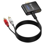 CAMWAY Extracteur Audio HDMI 4K vers HDMI et Jack 3,5 mm | Sortie audio stéréo pour casque et haut-parleurs, compatible sticks TV, alimentation USB incluse, installation simple