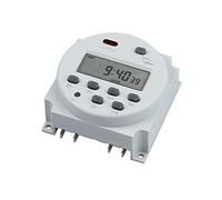 CAMWAY Interrupteur Commutateur Numérique avec Minuteur Programmable et Écran Numérique LCD, Électrique Prise Programmateur Digital 12 V CC 16 A avec 16 on/Off Programmes