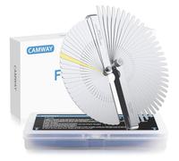 CAMWAY Jauge d'Épaisseur Feeler Gauge Jeu de cale mecanique 32PCS + Jauge d'épaisseur Conique 32 Lames Tout en Acier Inoxydable avec Métrique/Impérial Unité