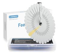CAMWAY Jauge d'Épaisseur Feeler Gauge jeu de cale mecanique en Acier 32PCS de Lames Outil de Mesure Métrique Pour Mesurer L'écart 0.0015-0.035 inch/ 0.04-0.88mm