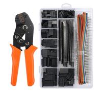 CAMWAY Pince à Sertir Dupont Kit de Outils de Sertissage avec 1550 PCS Dupont Mâle/Femelle Connecteur à Cliquet Modulaire Isolée 2,54 mm 3,96 mm 23-16 AWG 0,25-1,5 mm²