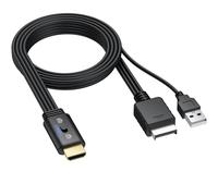CAMWAY PS2 Adaptateur HDMI - Convertisseur Vidéo 1080P (60Hz) pour PS2/PS1/ - Le Rapport d'écran 4:3/16:9 Convertisseur HDMI - Compatible Toutes Régions (PAL/NTSC) Retrogaming sur TV HD/Moniteur