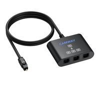 CAMWAY Répartiteur de câble optique 1 entrée 3 sorties SPDIF Toslink avec câble Optique de 1 m Compatible PS3/ STB/Xbox VHS/VCR/Blue-Ray DVD Players/HDTV/Power Amplifier