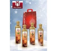 Camylle - Sélection Voile de Sauna avec en cadeau un superbe sac en coton comprenant quatre flacons : 1 x 250ml Eucalyptus - 1 x 250ml Fleur d'Orangers - 1 x 250ml Elinya - 1 x 250ml Orient