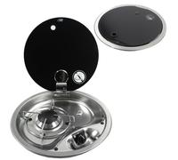 Can 1 cuisinière à gaz + couvercle en verre rond Ø 340 mm