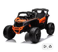 CAN-AM Maverick R Buggy Électrique 12V - Orange - 1 à 6 ans - Licence Officielle - 4x4 - Pneus EVA