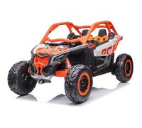 Can AM Maverick UTV buggy XL 24V et MP4 Orange - Voiture Buggy électrique pour enfant avec batterie et télécommande