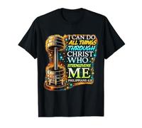 Can Do All Things Haltérophile Christian Gym Verse Bible Fun T-Shirt Graphique avec Valeur