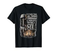 Can Do All Things Haltérophile Christian Gym Verse Bible Fun T-Shirt Graphique avec Valeur