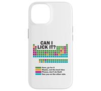 Can I Lick It Funny Chemistry Tableau périodique des éléments Coque pour iPhone 14