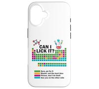 Can I Lick It Funny Chemistry Tableau périodique des éléments Coque pour iPhone 16