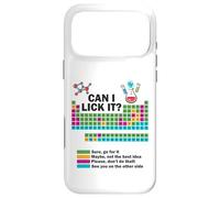 Can I Lick It Funny Chemistry Tableau périodique des éléments Coque pour iPhone 17 Pro Max