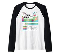 Can I Lick It Funny Chemistry Tableau périodique des éléments Manche Raglan