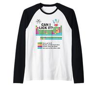 Can I Lick It Funny Chemistry Tableau périodique des éléments Manche Raglan