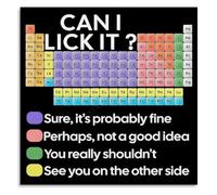 Can I Lick It Science Poster Periodic Table Chemistry Decor