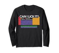 Can I Lick It Tableau périodique Drôle Science Chimie Blague Manche Longue