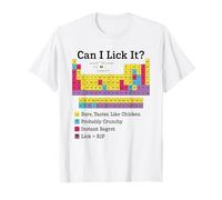 Can I Lick It Tableau périodique Drôle Science Chimie T-Shirt