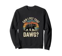 Can I Pet That Dawg Ours rétro Meme Nuit extérieure Sweatshirt