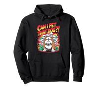 Can I Pet That Dog?! Cute Skeleton Halloween Bulldog Bootleg Sweat à Capuche