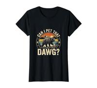 Can I Pet That Dog Funny Dawg, Bear Meme, Camping Randonnée T-Shirt Graphique avec Valeur
