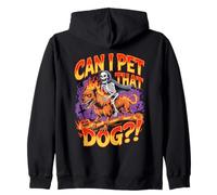 Can I Pet That Dog?! Funny Skeleton Halloween Bootleg Sweat à Capuche