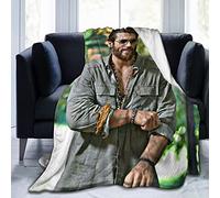 Can Model Yaman Couverture en flanelle polaire ultra douce et légère - Couverture chaude et climatisée pour canapé, sofa et lit - 203,2 x 152,4 cm - Noir - 127 x 101,6 cm