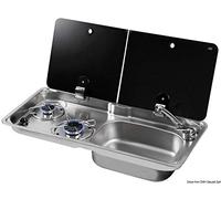 CAN Plan Cuisson 2 Feux Droite Couvercle vitre fumé