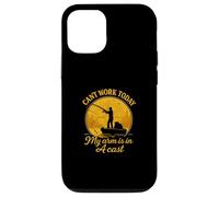 Can’t Work Today My Arm is in A Cast Funny Fishing Coque pour iPhone 12/12 Pro