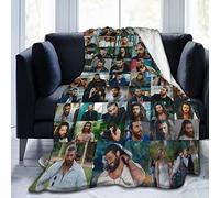 Can Yaman - Couvre-lit en polaire, ultra doux, confortable, pelucheux pour canapé, lit, sofa, literie légère et chaude en peluche pour toutes les saisons, 125 cm x 100 cm