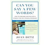 Can You Say a Few Words? Joan Detz (Auteur)