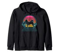 Canaan Dog Vintage années 80 Vaporwave Esthétique Amant de Sweat à Capuche