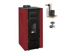 Canada 12 Kw Étanche- PACK POÊLE + CONDUIT VENTOUSE+ WIFI - rouge
