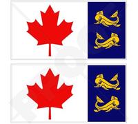 Canada Canadien Coast Guard Drapeau CCG, 110mm Vinyle Autocollants, x2 Stickers