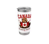 Canada Castor Drapeau Canadien Voyage Souvenir Gobelet isotherme en acier inoxydable double paroi