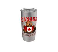 Canada Castor Drapeau Canadien Voyage Souvenir Gobelet isotherme en acier inoxydable double paroi