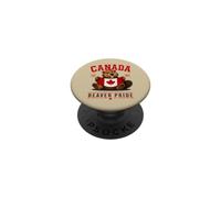 Canada Castor Drapeau Canadien Voyage Souvenir PopSockets PopGrip Adhésif