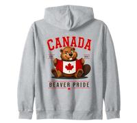 Canada Castor Drapeau Canadien Voyage Souvenir Sweat à Capuche