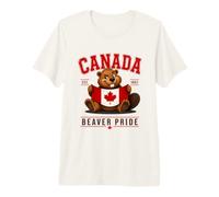 Canada Castor Drapeau Canadien Voyage Souvenir T-Shirt Haut de Gamme
