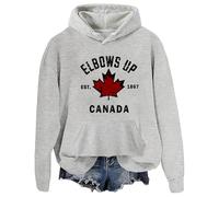 Canada Elbows Up Hoodie, Est. 1867 Elbows Up Hoodie, gris, XXL
