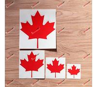 Canada Feuille d’érable canadienne Autocollant en vinyle - Lot de 4 Réfléchissant, 5,1 cm, 7,6 cm, 10,2 cm, 15,2 cm - pour voiture bateau ordinateur portable gobelet