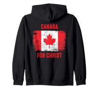 Canada for Christ - Canadian Flag Cross Revival Graphic Sweat à Capuche